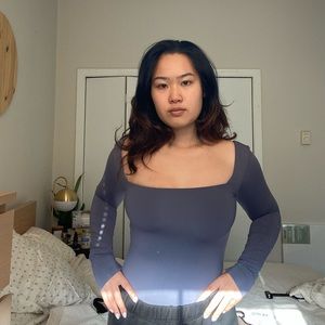 Aritzia blue bodysuit/ top. Size M. New